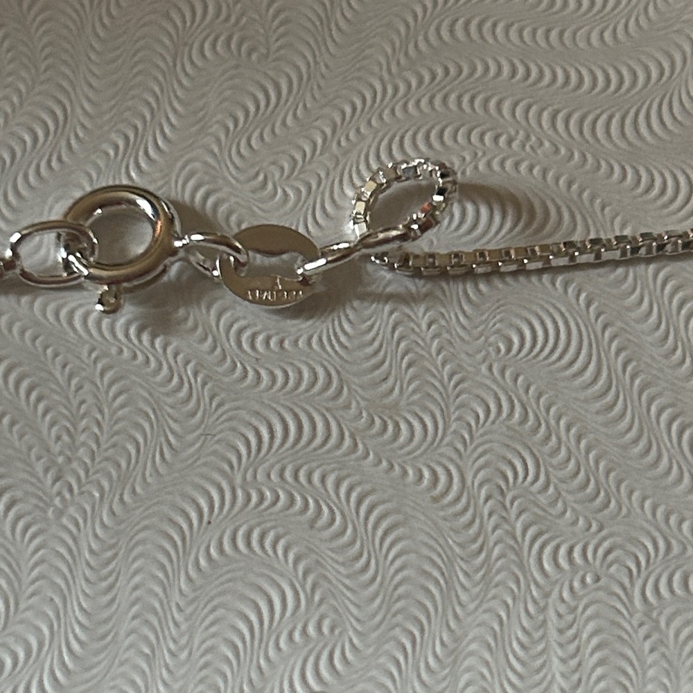 Luxury 3 CT Princess Moissanite Diamond 925 SS Necklace Retail $560!‎ - Picture 6 of 8